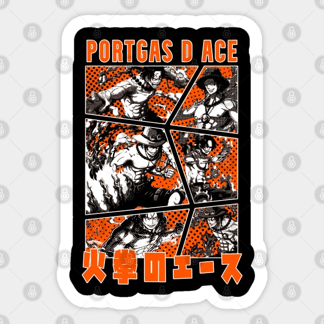portgas d ace Sticker by Retrostyle